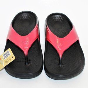 Spenco FUSION 2 Red Fade Orthotic Thong Arch Heel Support Sandal Men's 11 NWT!